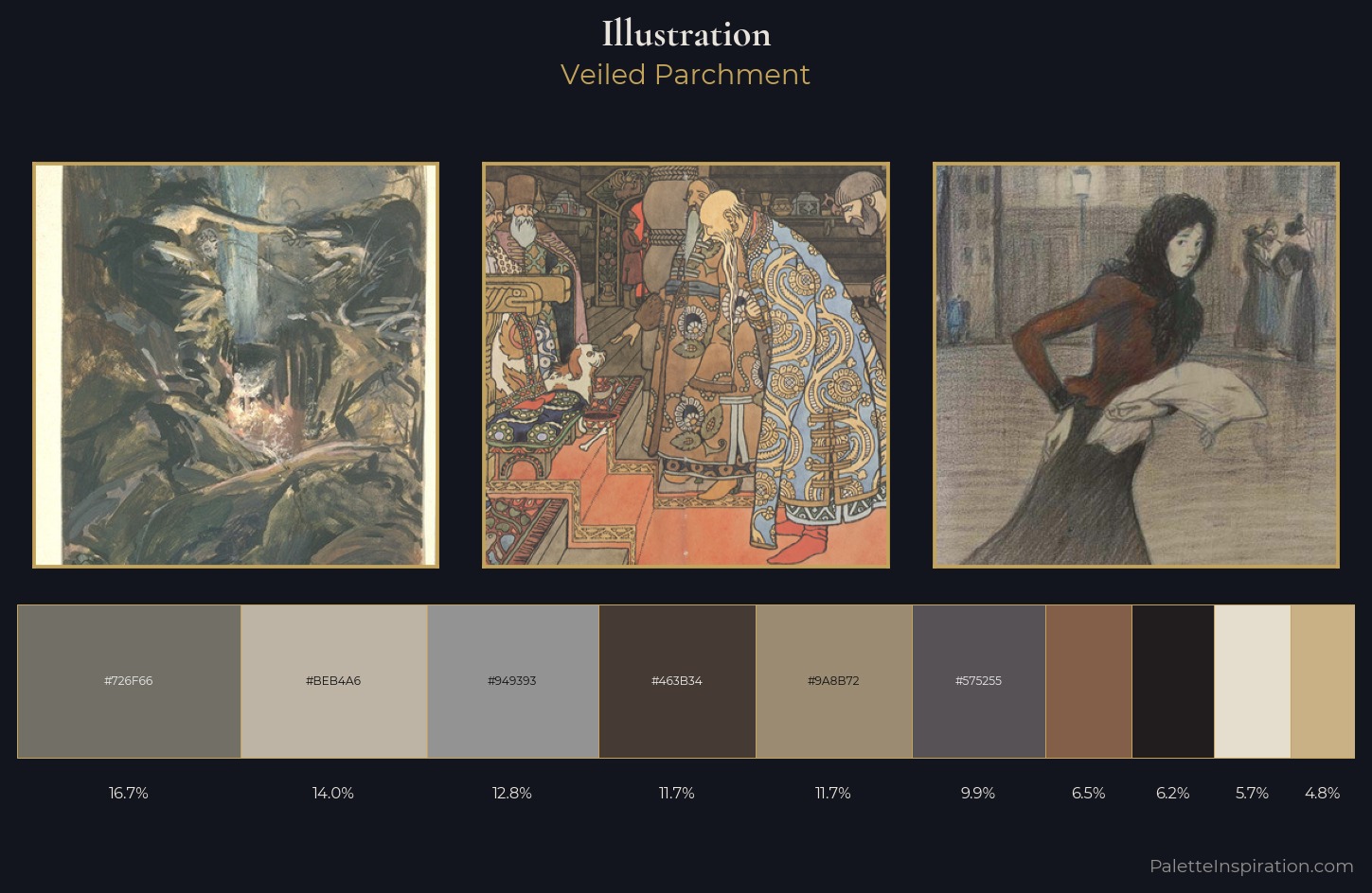 illustration Palette 6 — Veiled Parchment