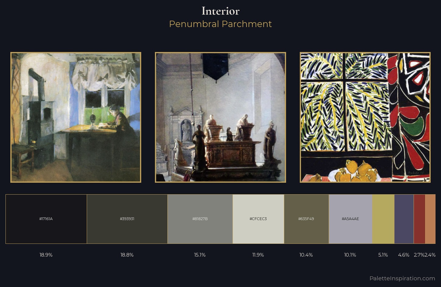 interior Palette 16 — Penumbral Parchment
