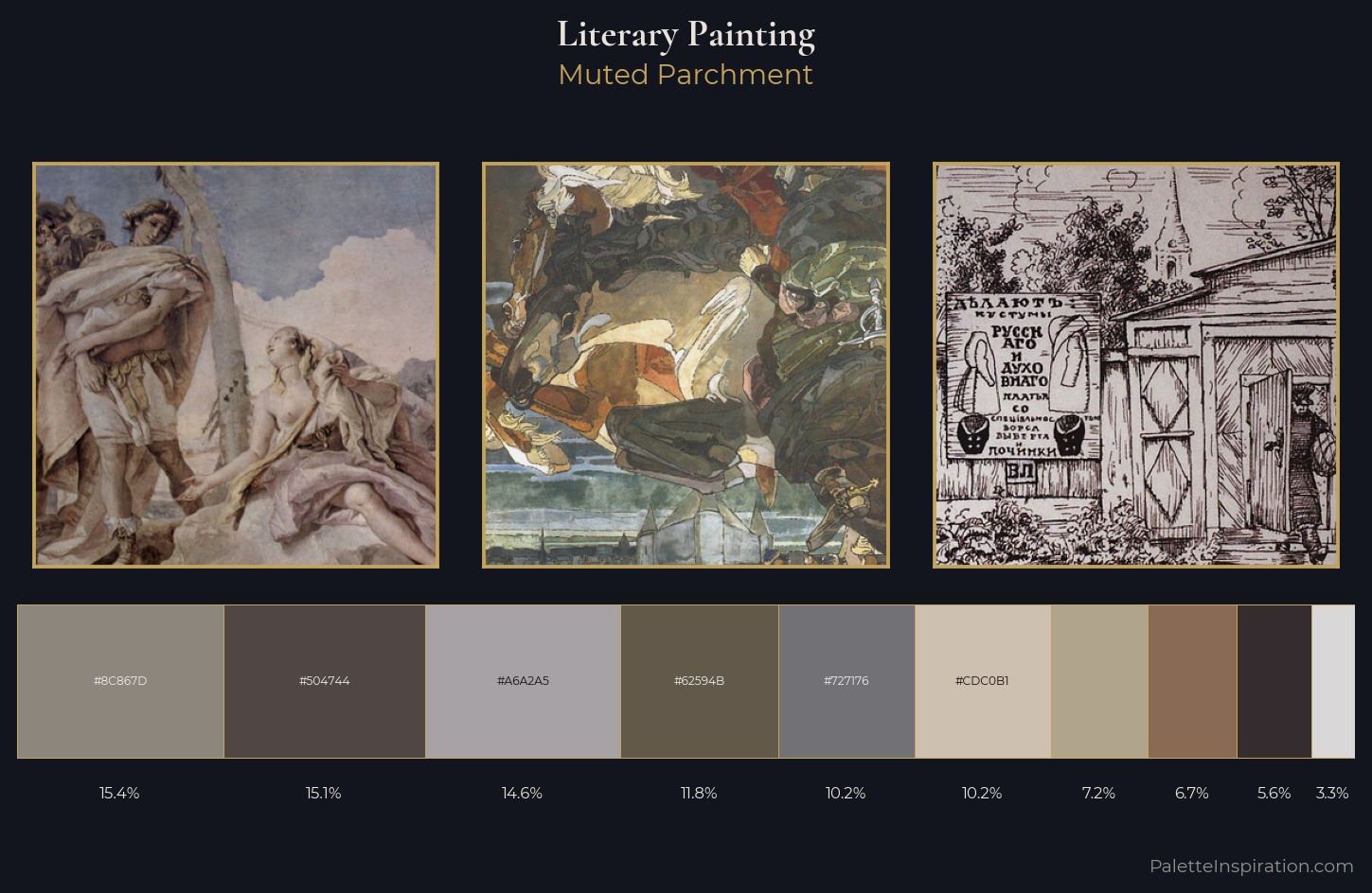 literary painting Palette 5 — Muted Parchment
