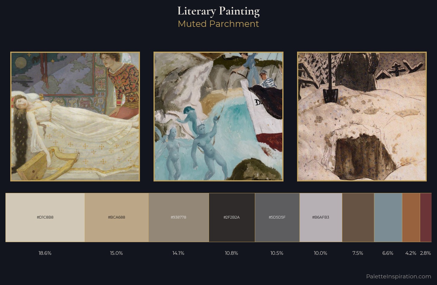 literary painting Palette 8 — Muted Parchment