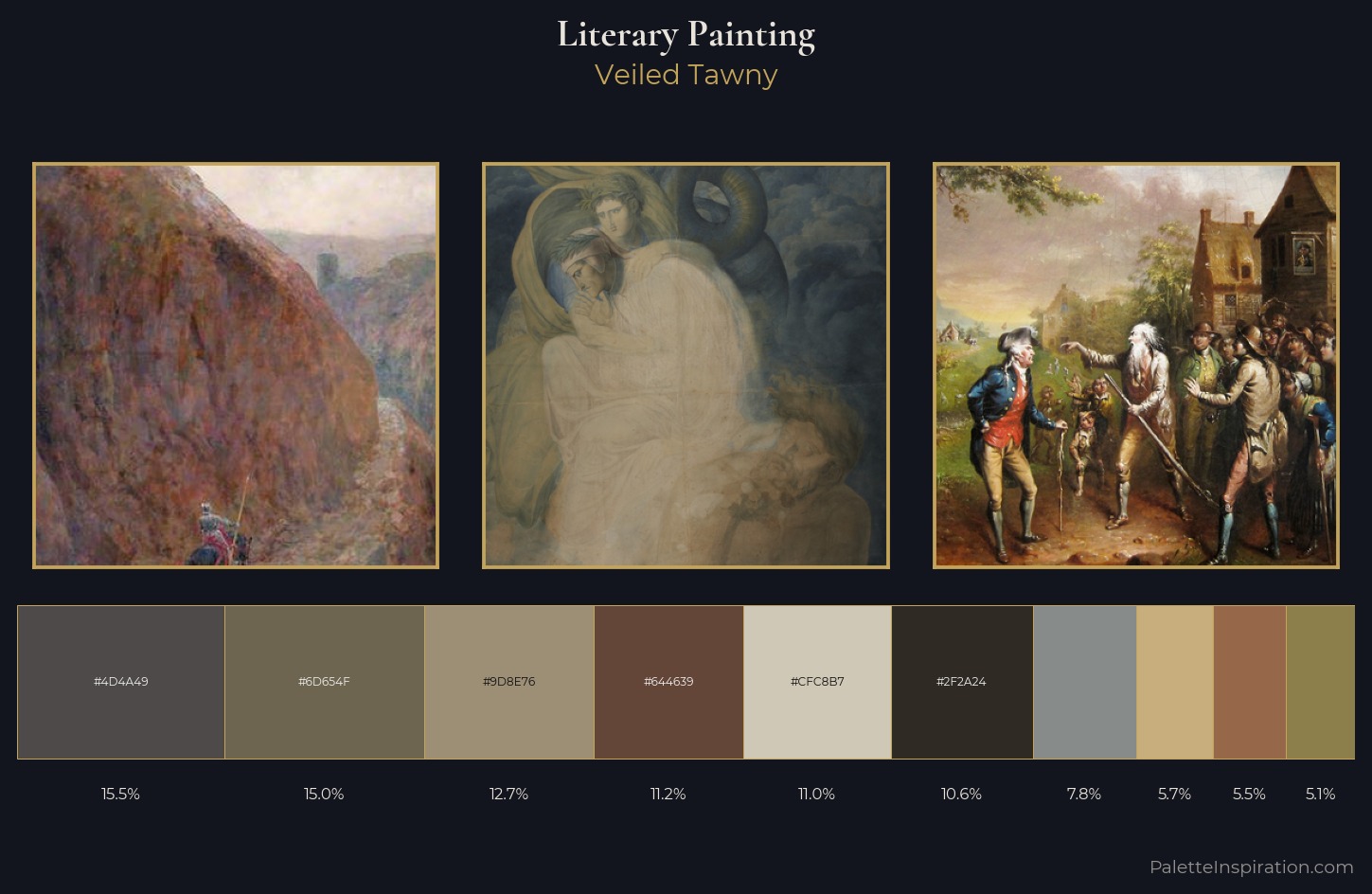 literary painting Palette 10 — Veiled Tawny