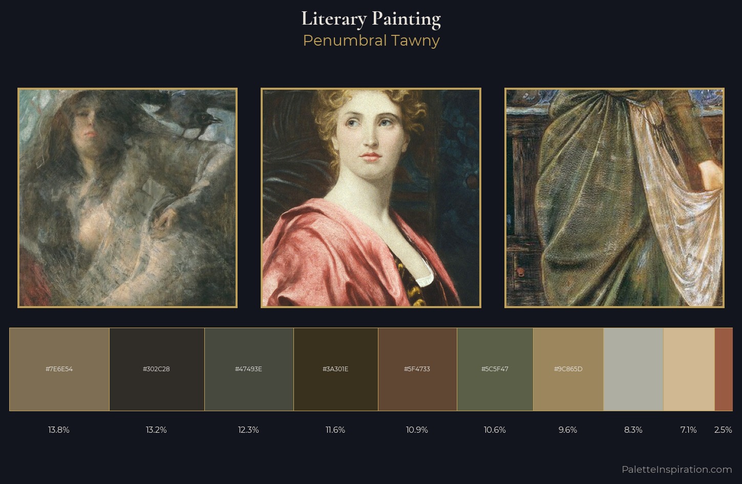 literary painting Palette 17 — Penumbral Tawny