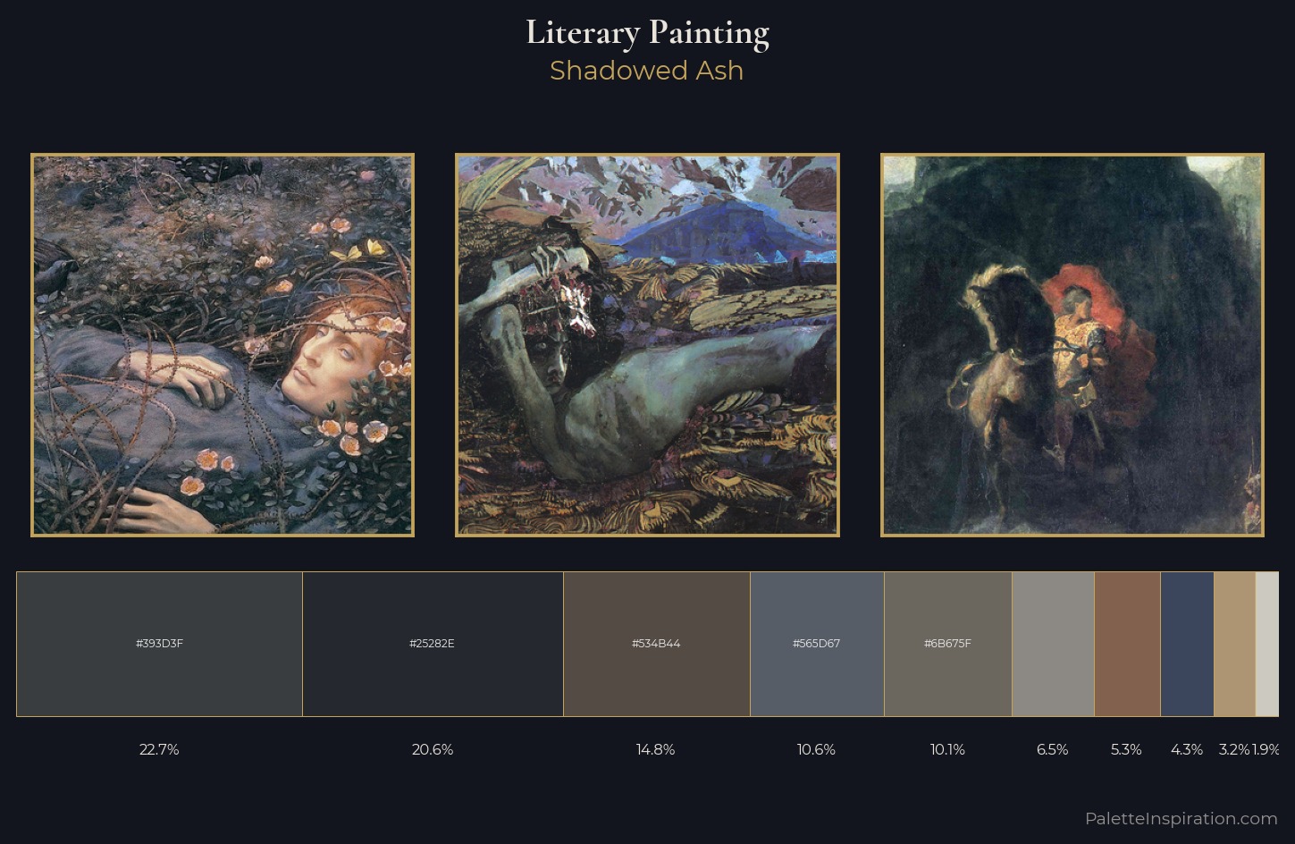 literary painting Palette 18 — Shadowed Ash