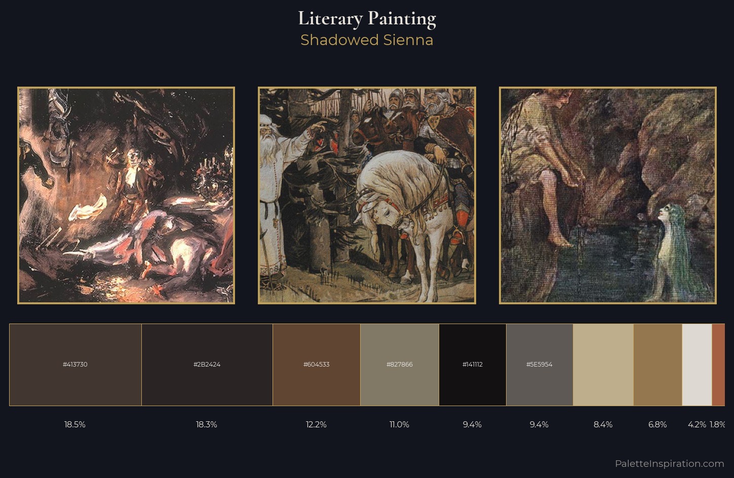 literary painting Palette 20 — Shadowed Sienna