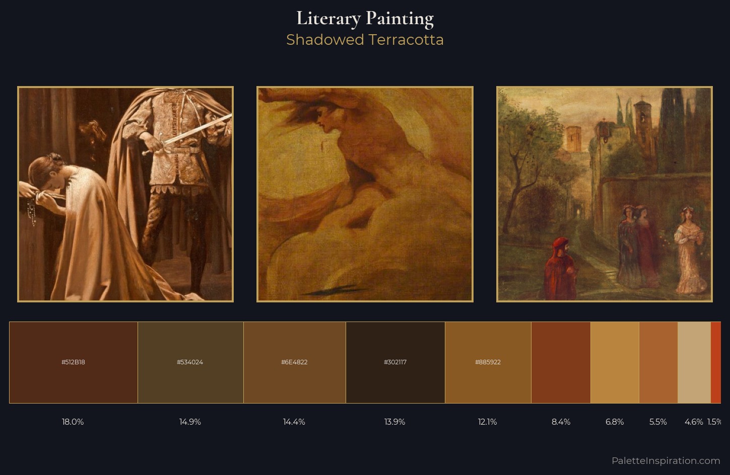 literary painting Palette 23 — Shadowed Terracotta