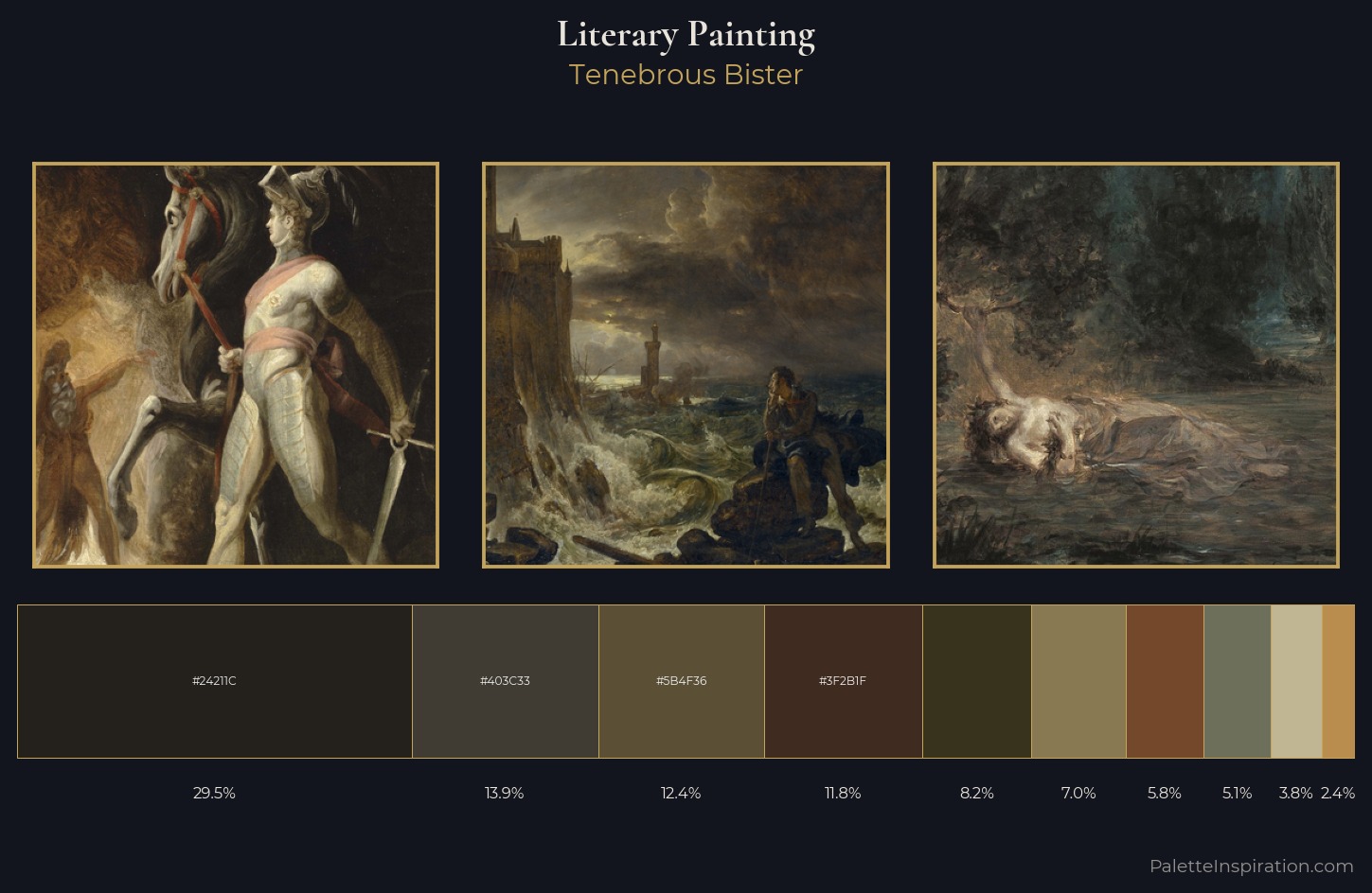 literary painting Palette 24 — Tenebrous Bister