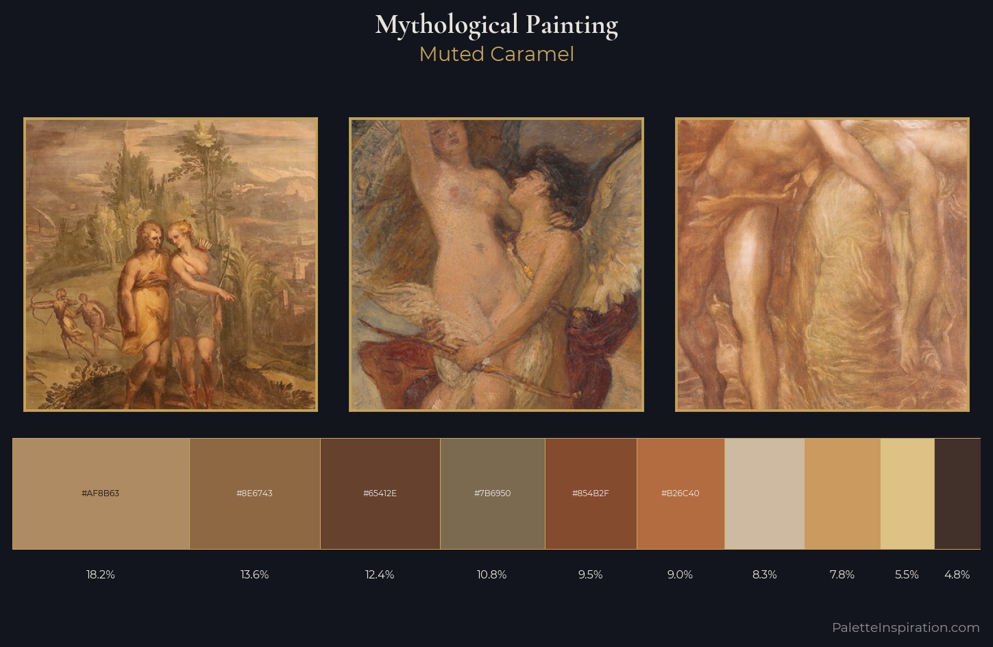 mythological painting Palette 13 — Muted Caramel