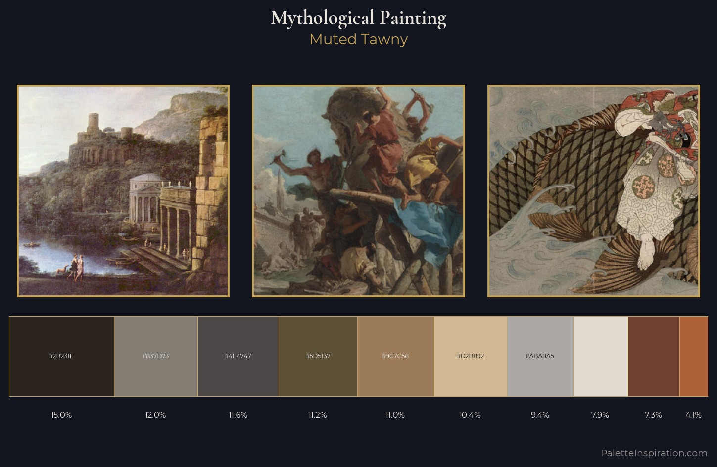 mythological painting Palette 17 — Muted Tawny