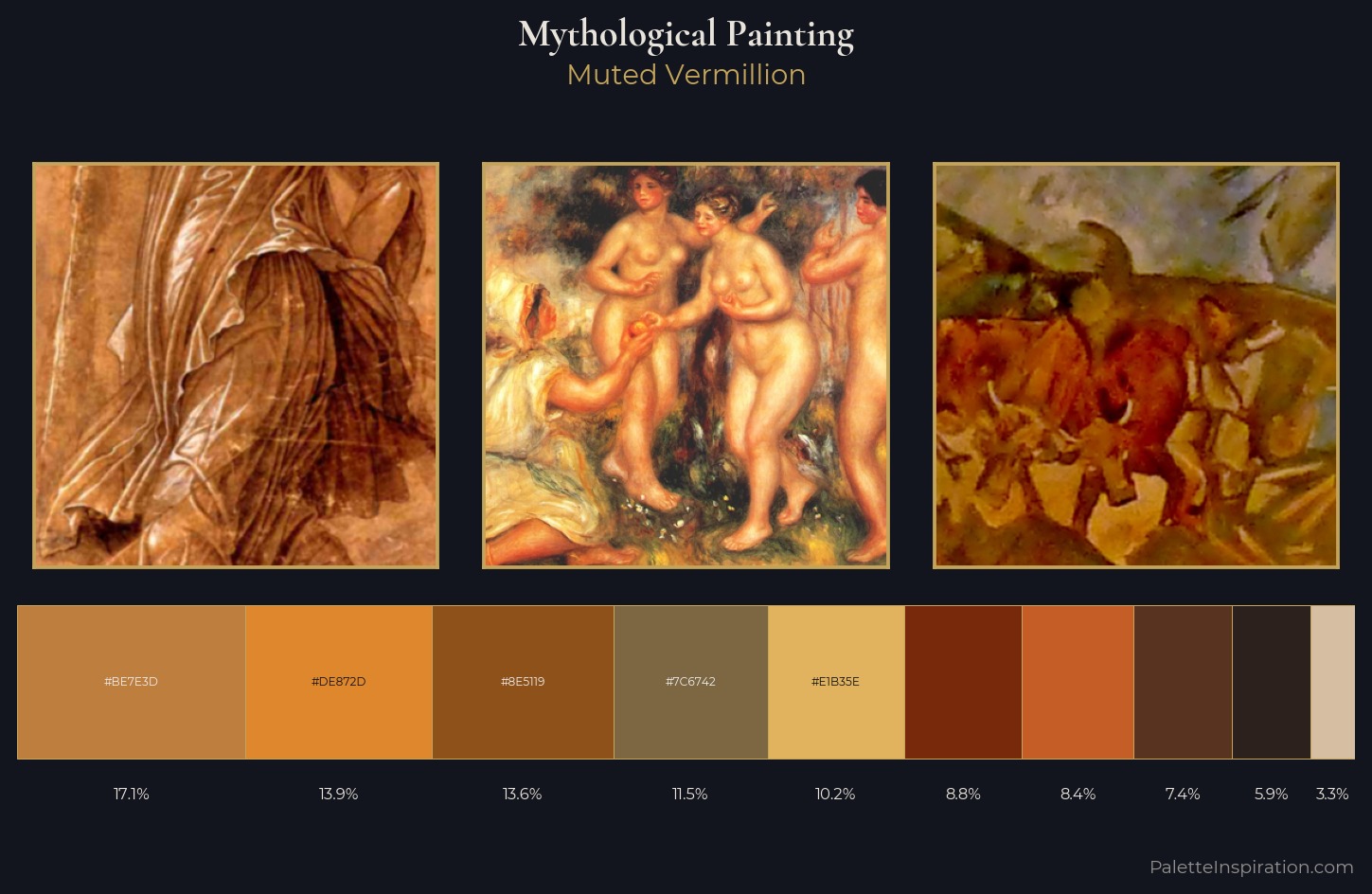 mythological painting Palette 22 — Muted Vermillion