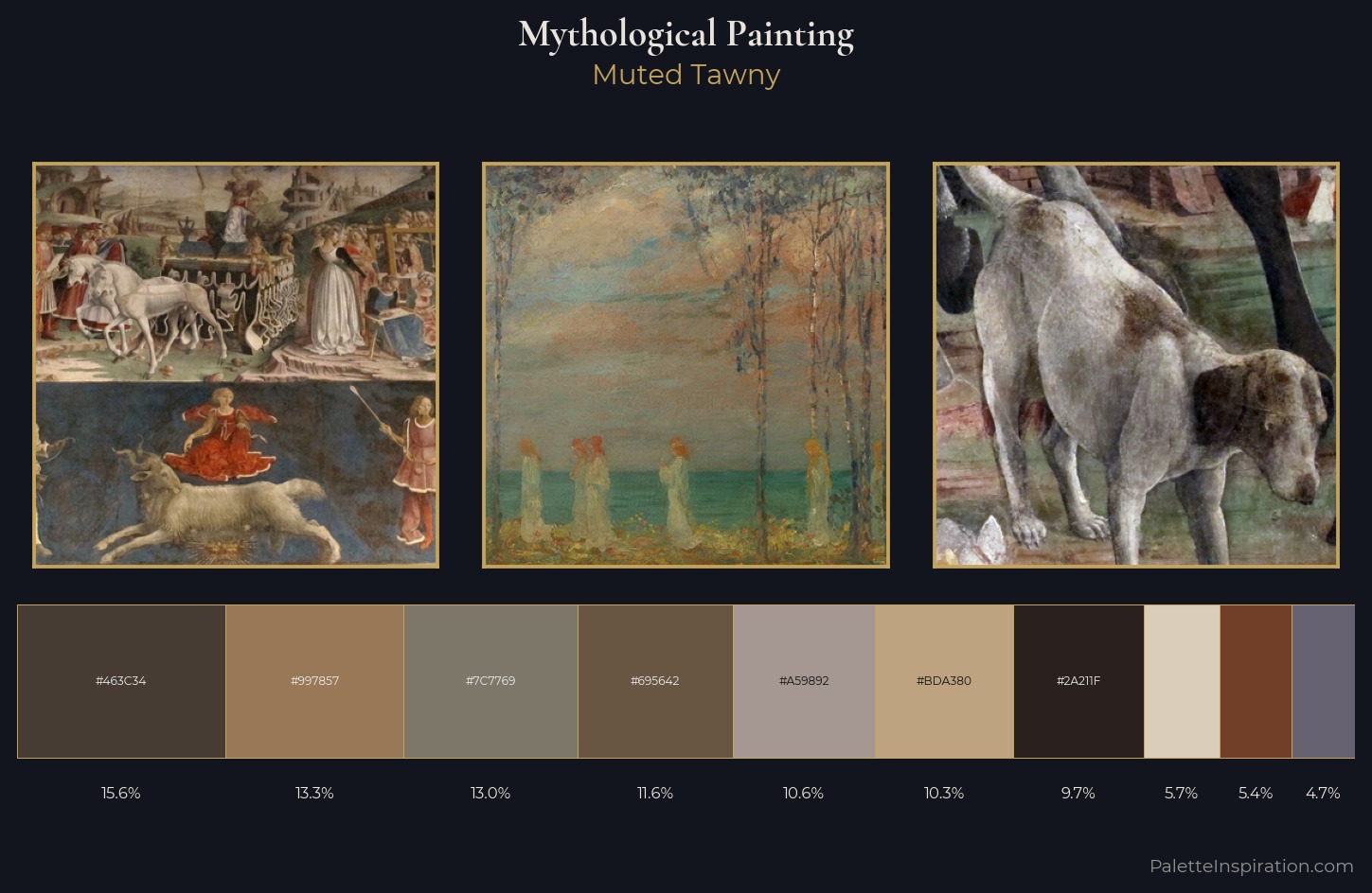 mythological painting Palette 23 — Muted Tawny