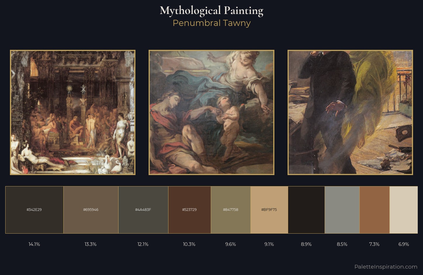 mythological painting Palette 30 — Penumbral Tawny