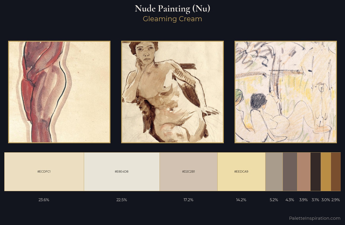 nude painting (nu) Color Palette