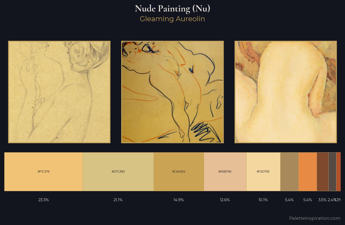 nude painting (nu) Palette 2 — Gleaming Aureolin