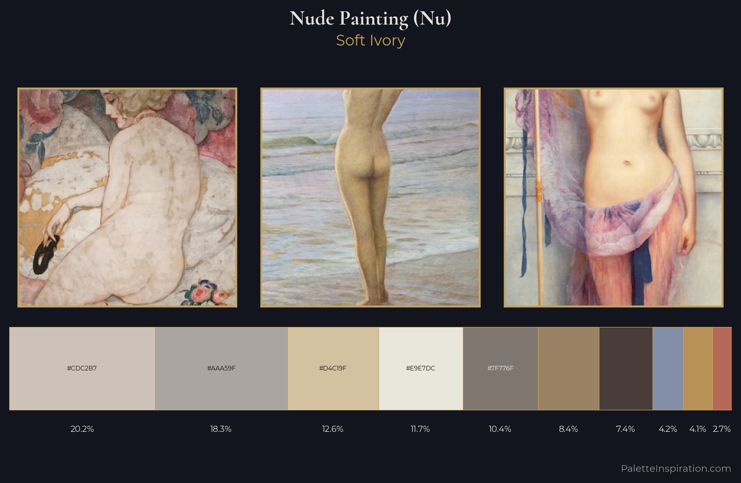 nude painting (nu) Palette 3 — Soft Ivory
