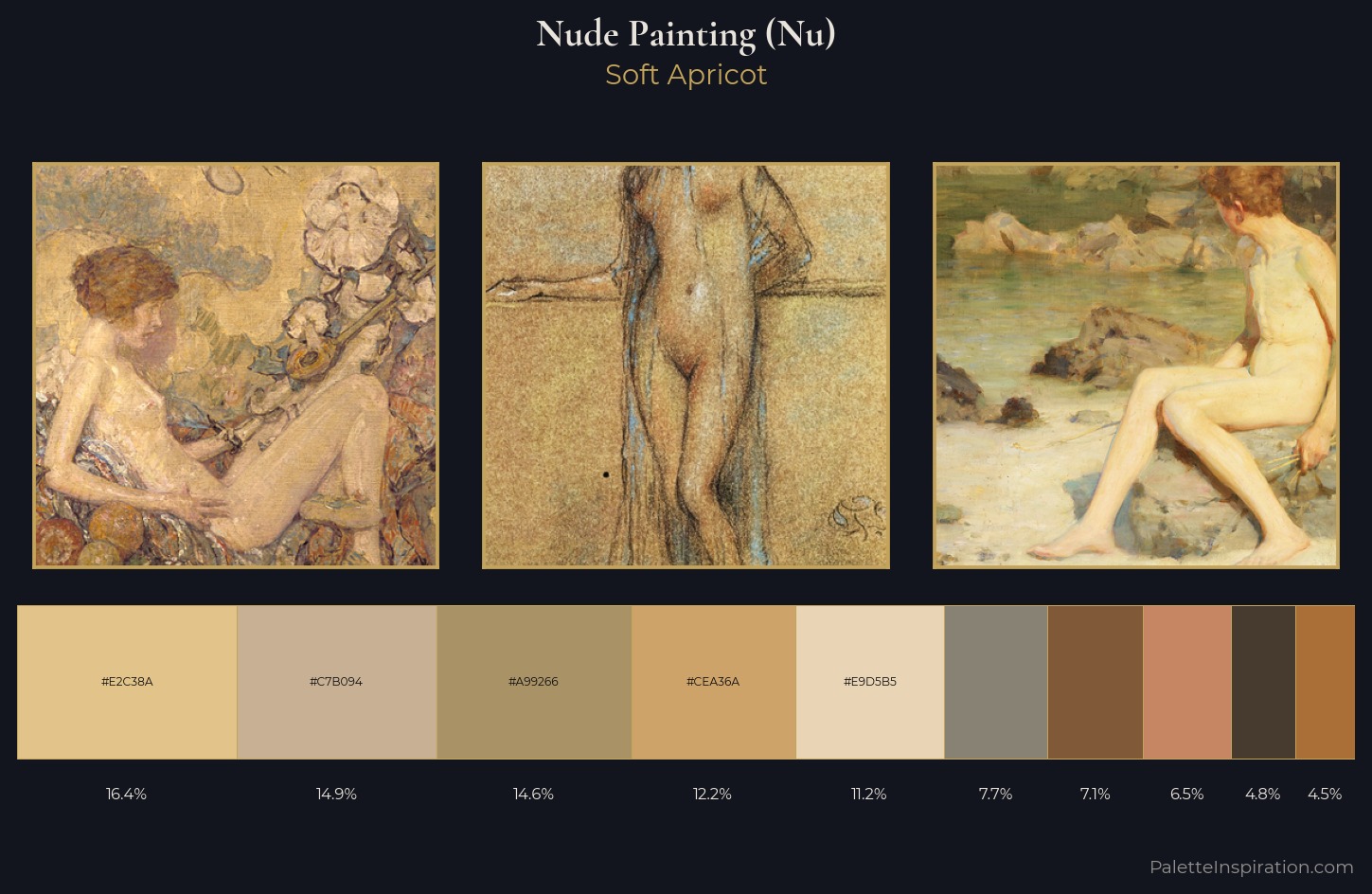 nude painting (nu) Palette 4 — Soft Apricot