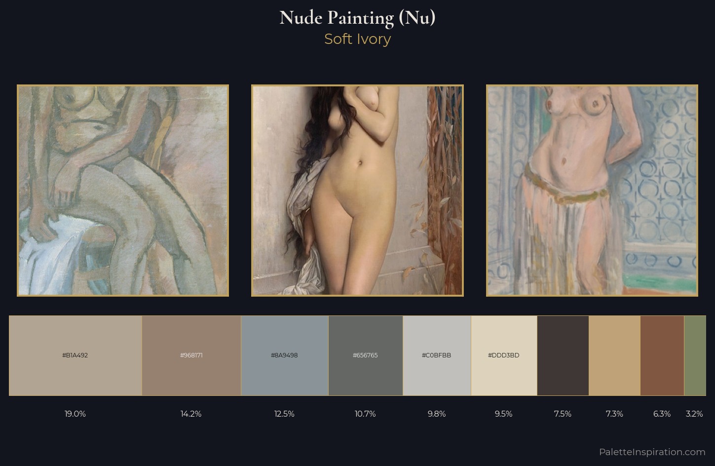 nude painting (nu) Palette 7 — Soft Ivory