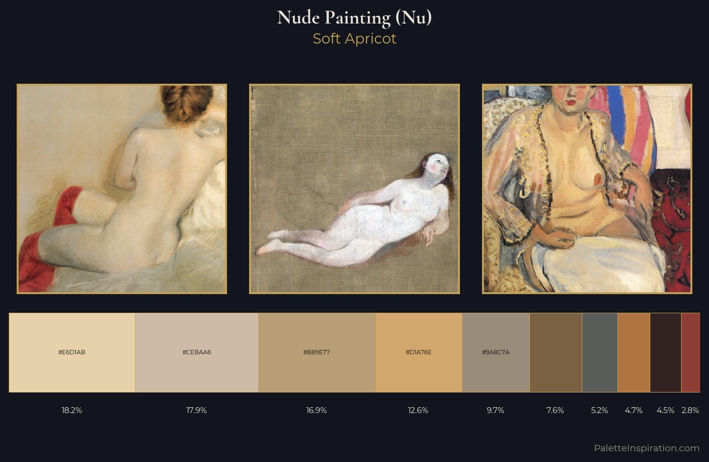 nude painting (nu) Palette 10 — Soft Apricot