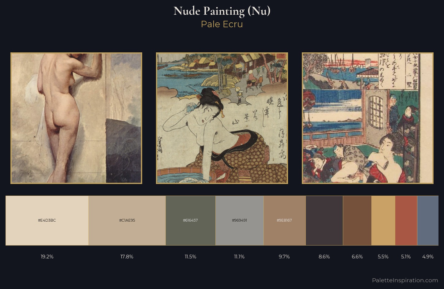 nude painting (nu) Palette 11 — Pale Ecru