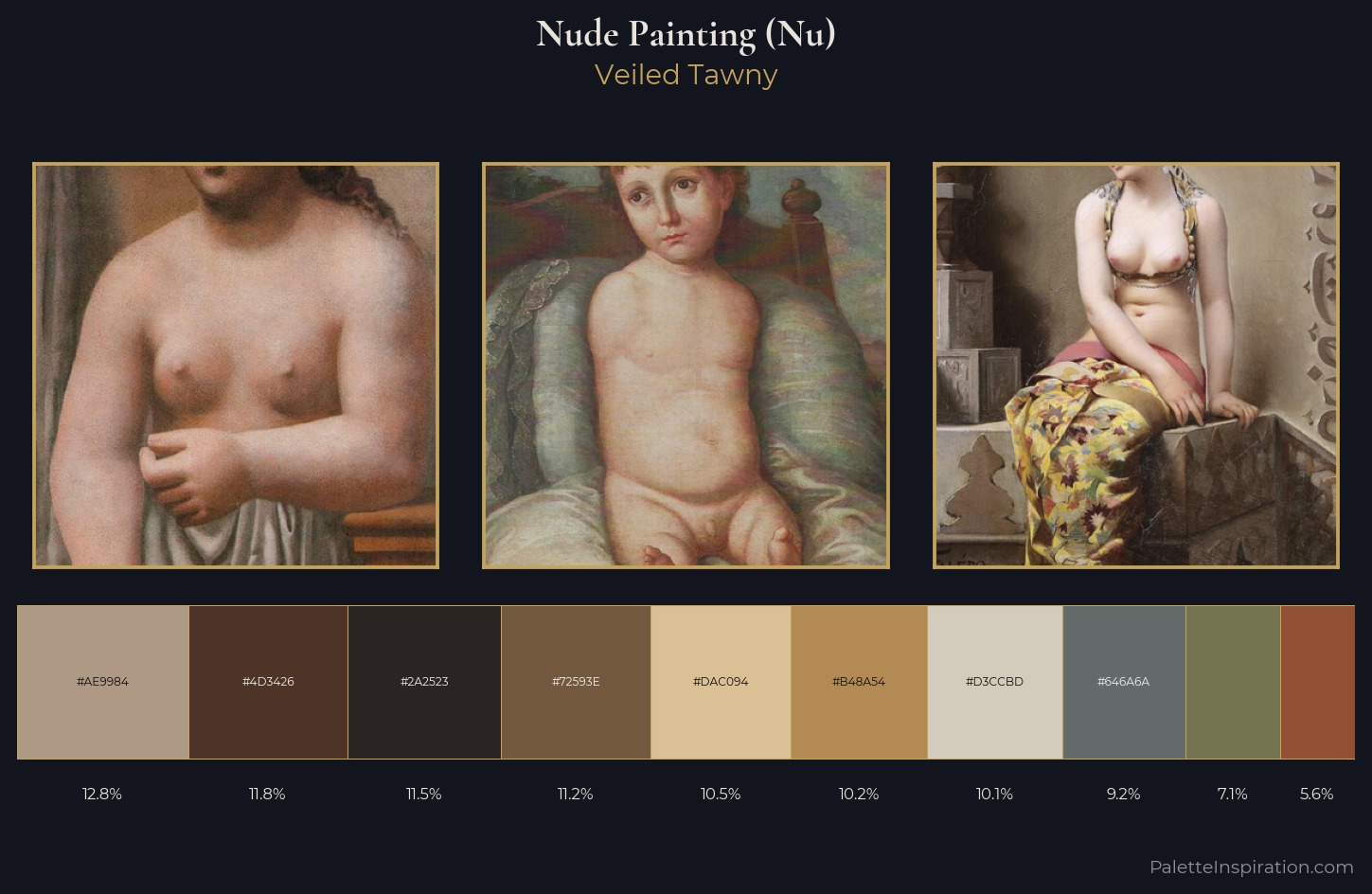 nude painting (nu) Palette 14 — Veiled Tawny