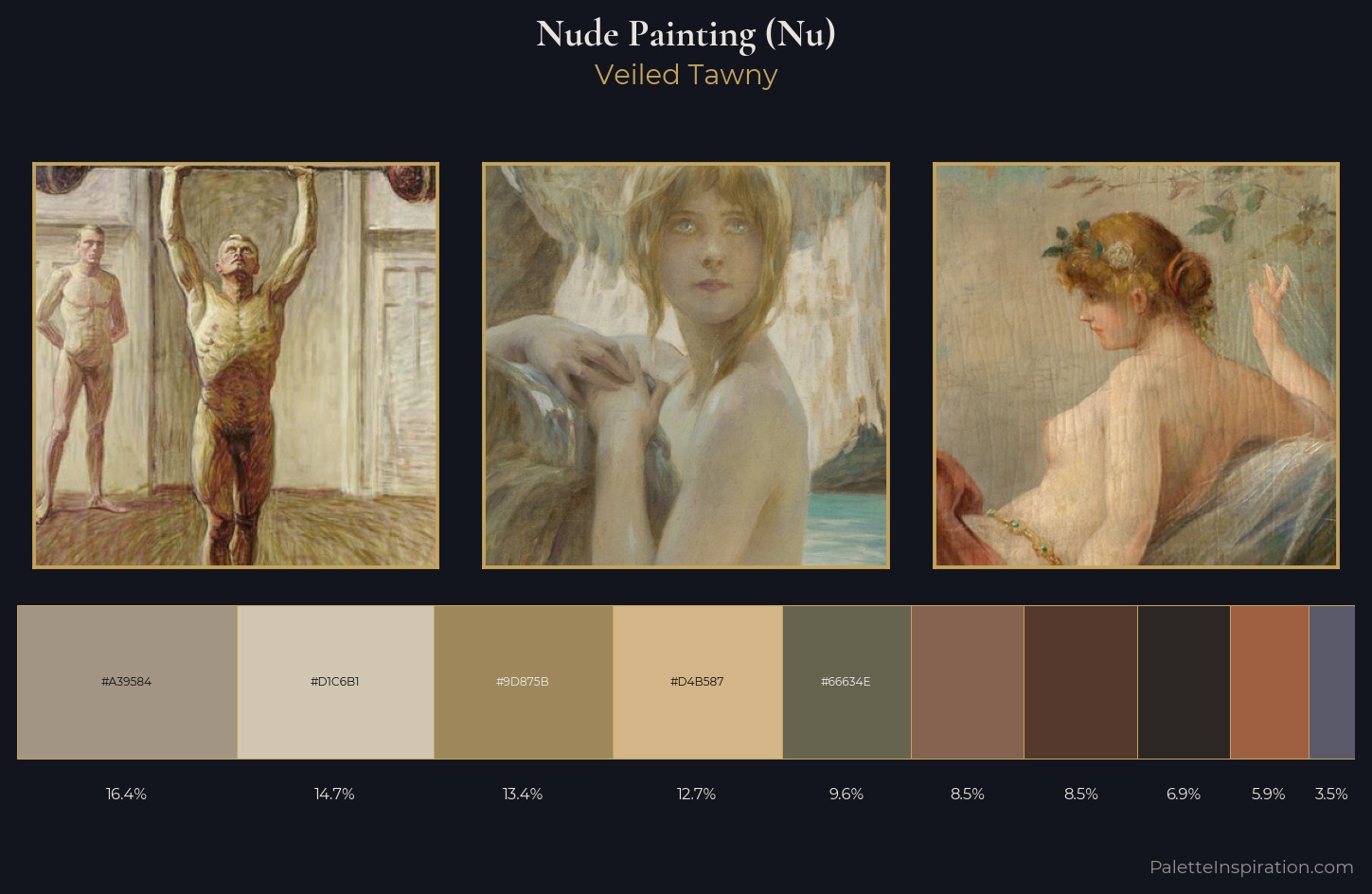 nude painting (nu) Palette 15 — Veiled Tawny