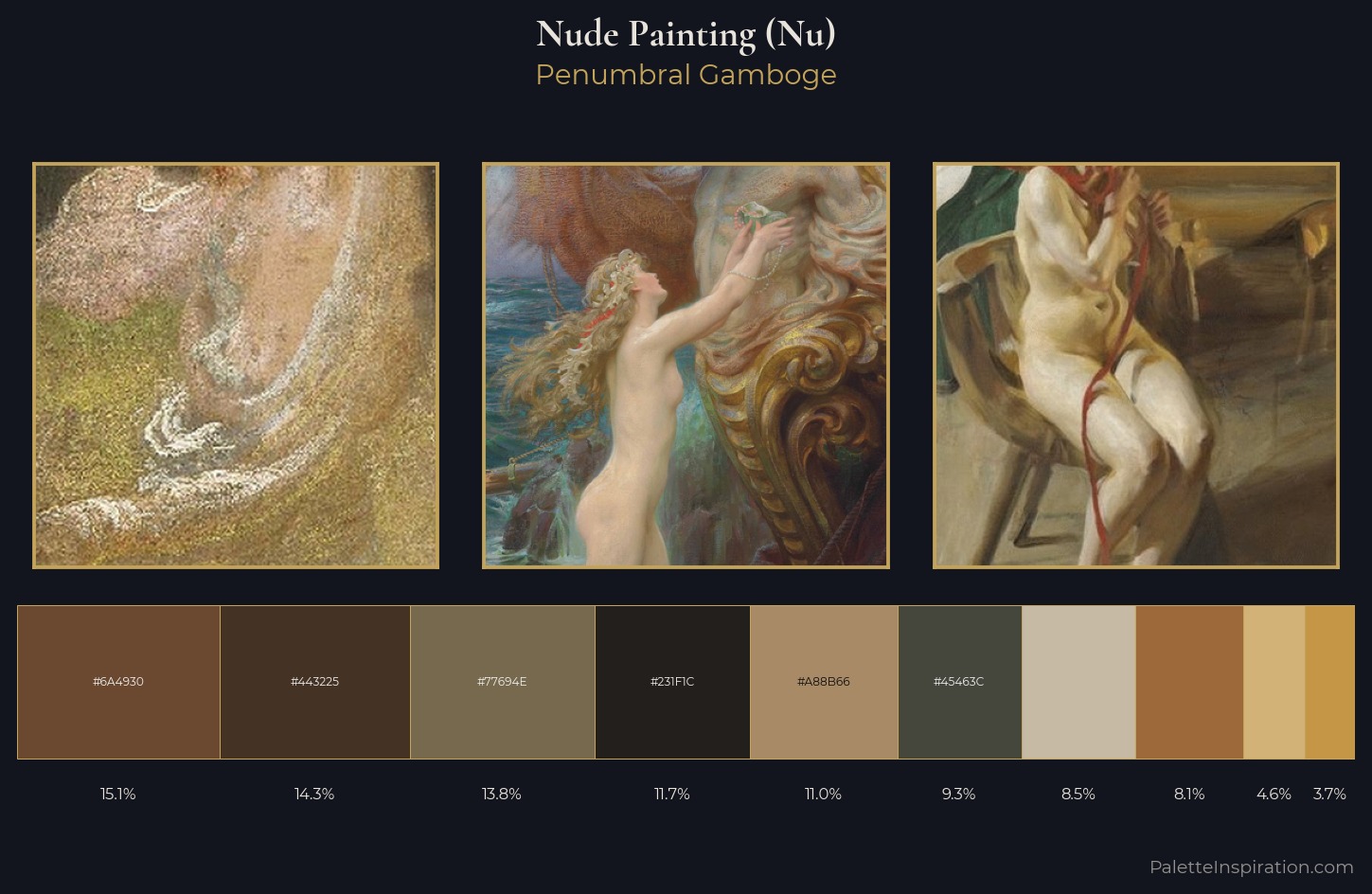 nude painting (nu) Palette 18 — Penumbral Gamboge