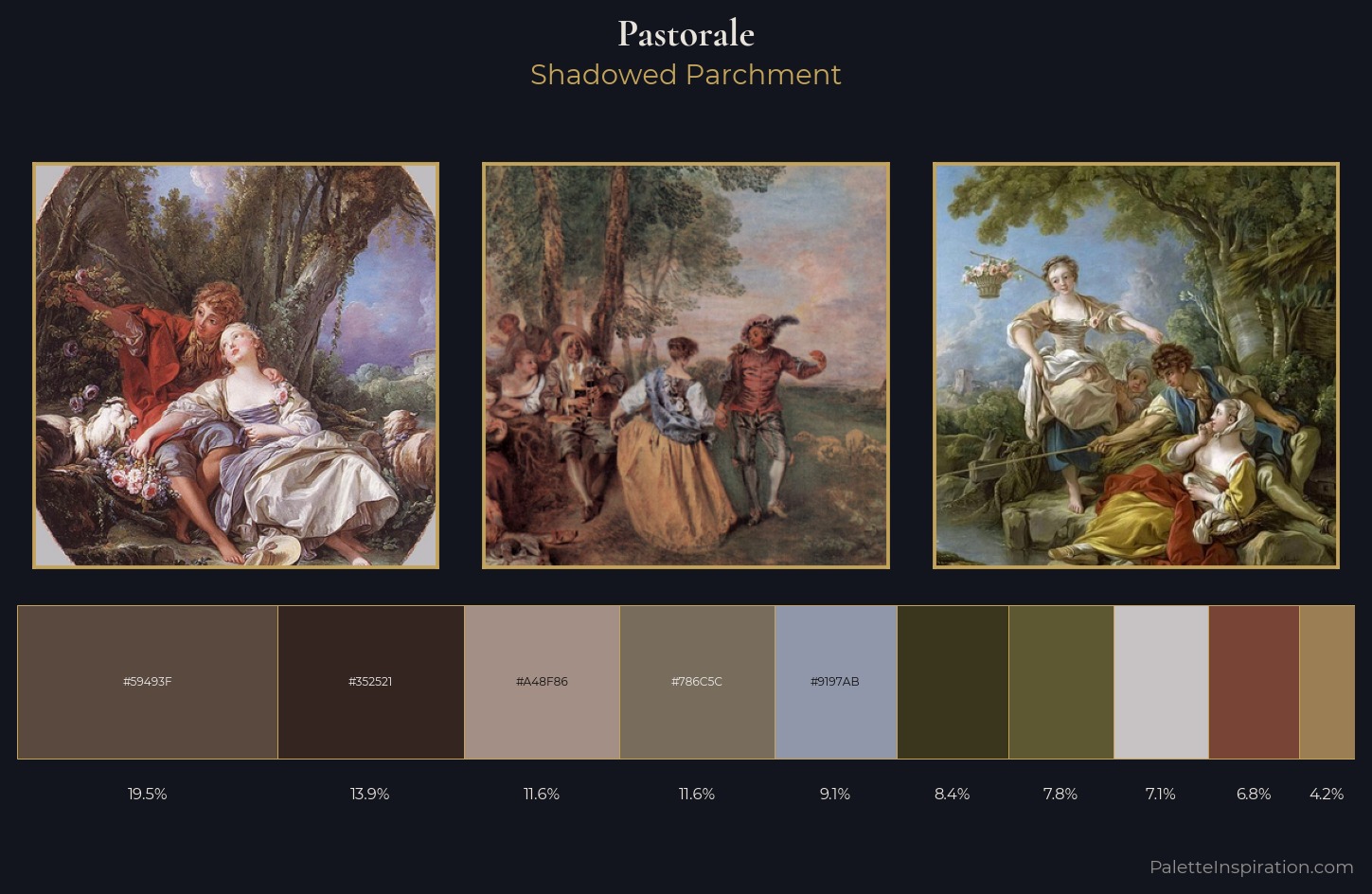 pastorale Palette 8 — Shadowed Parchment