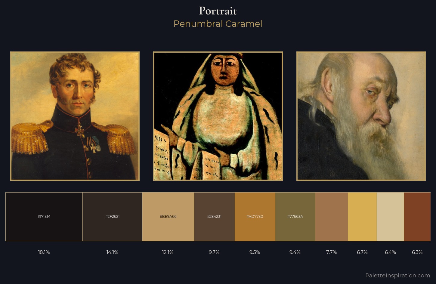 portrait Palette 21 — Penumbral Caramel