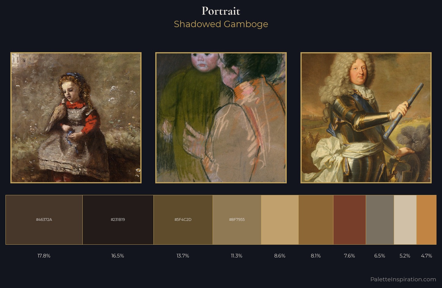 portrait Palette 22 — Shadowed Gamboge