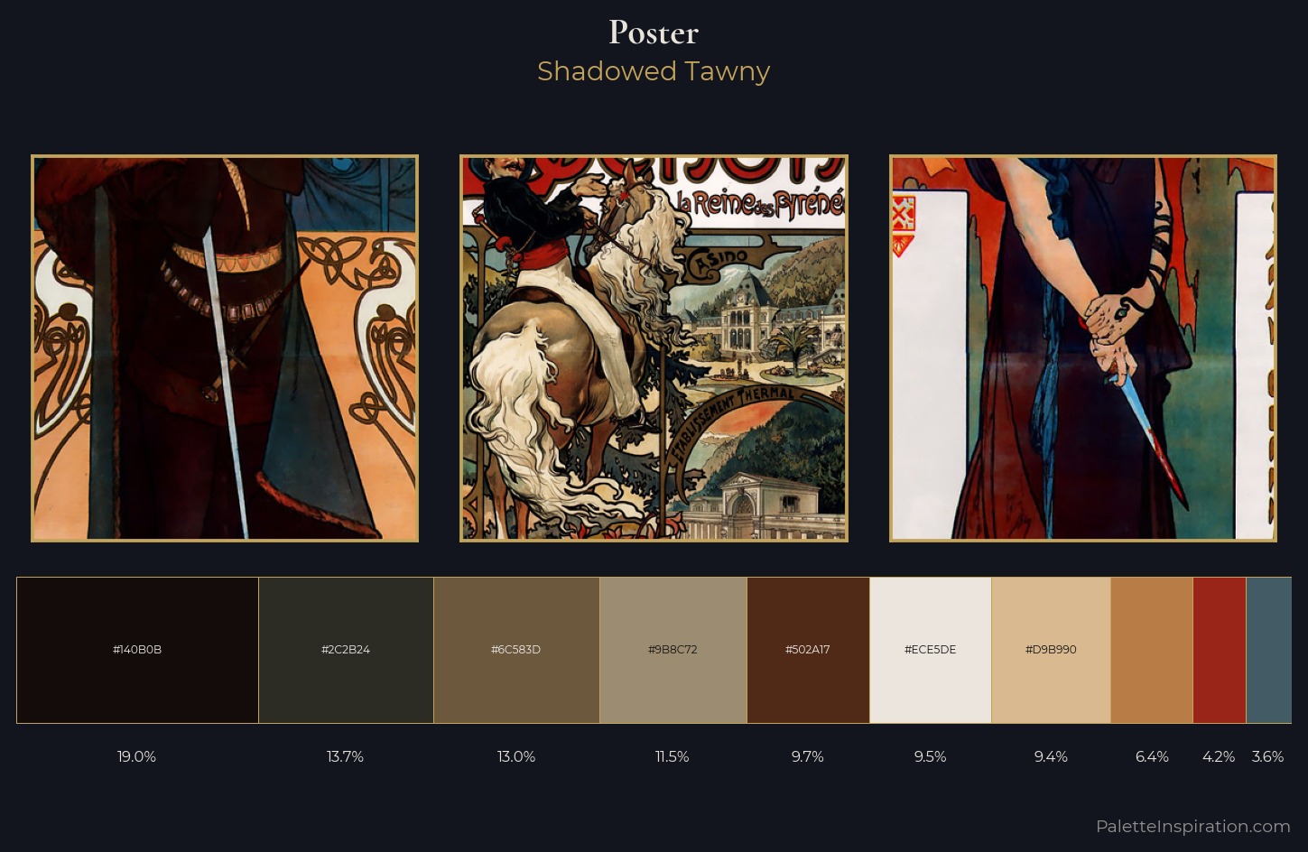 poster Palette 6 — Shadowed Tawny