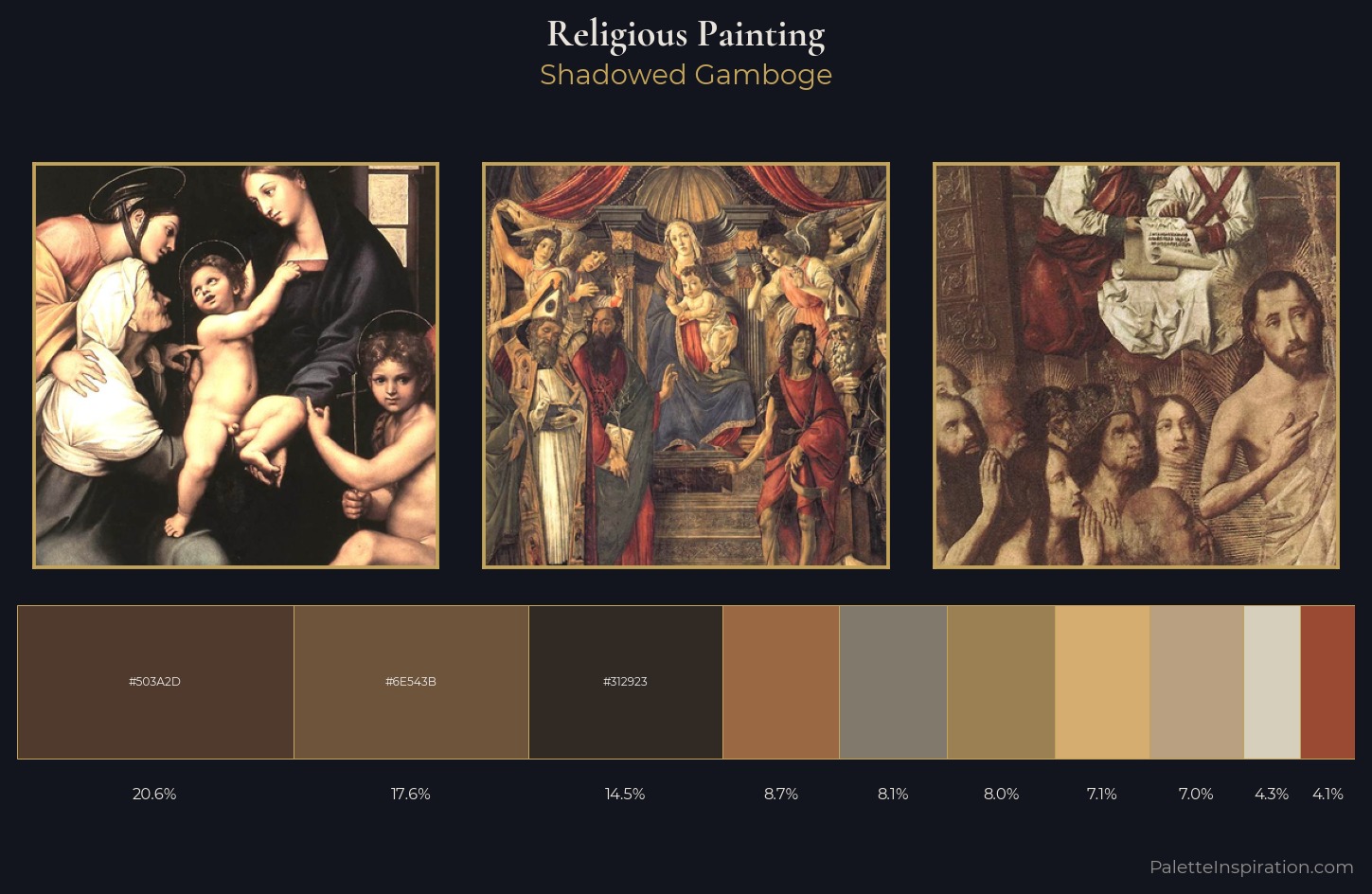 religious painting Palette 14 — Shadowed Gamboge