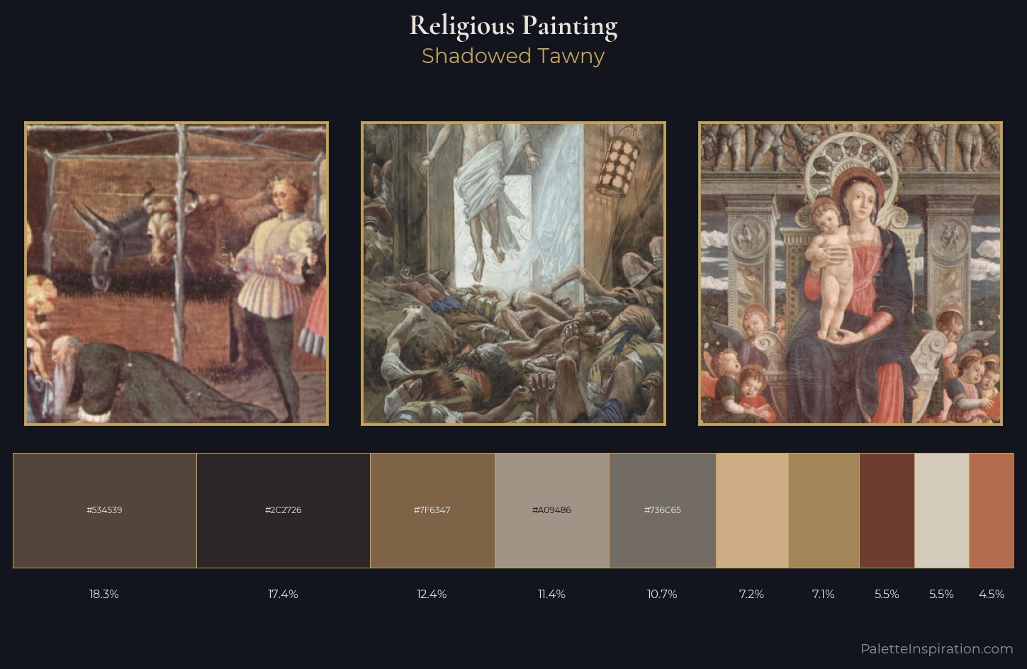 religious painting Palette 15 — Shadowed Tawny