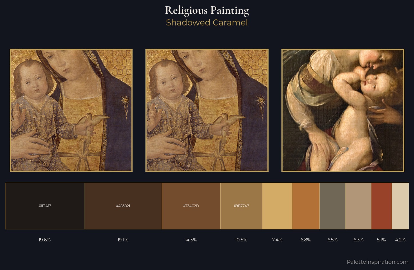 religious painting Palette 20 — Shadowed Caramel