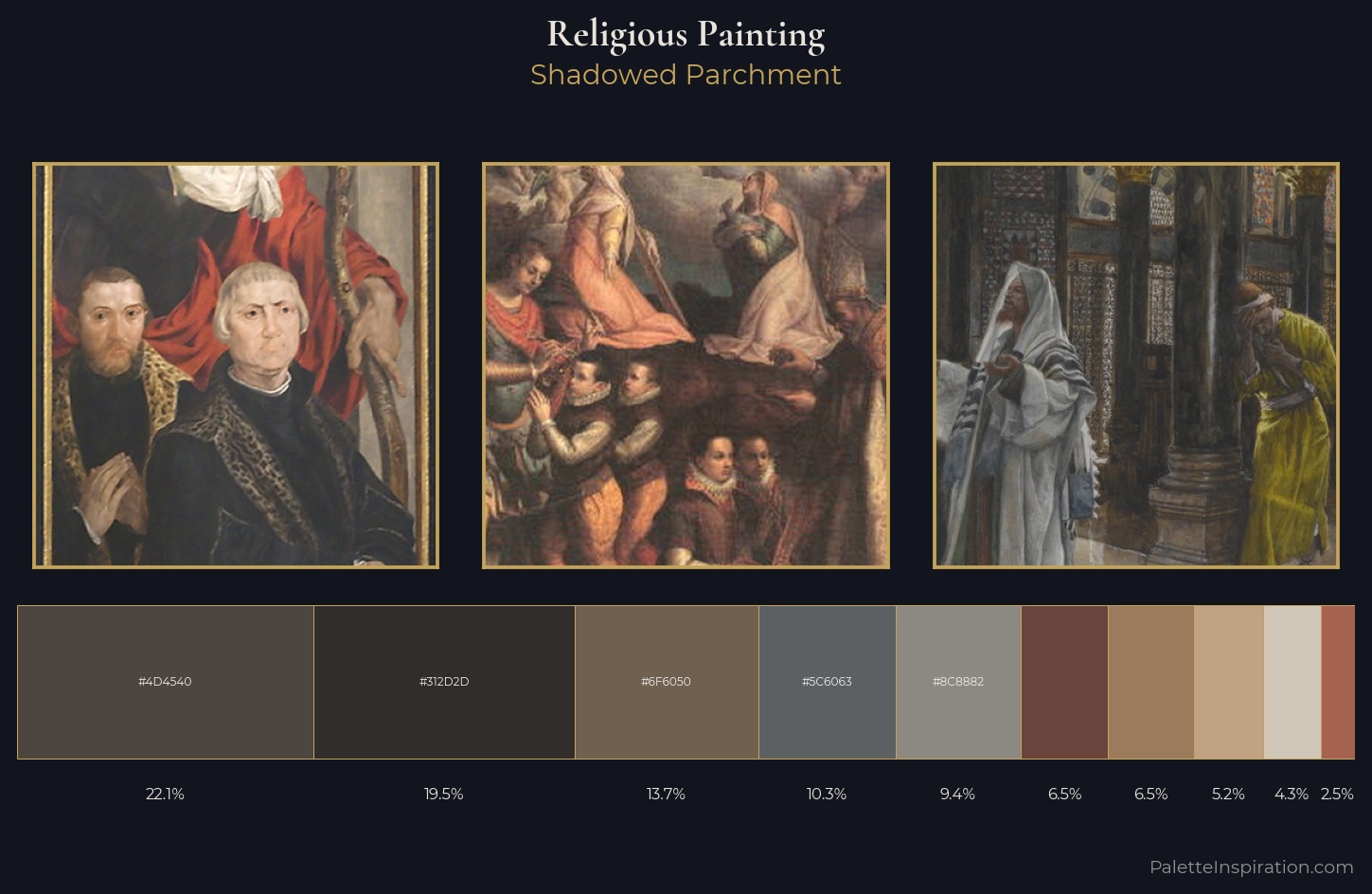religious painting Palette 21 — Shadowed Parchment