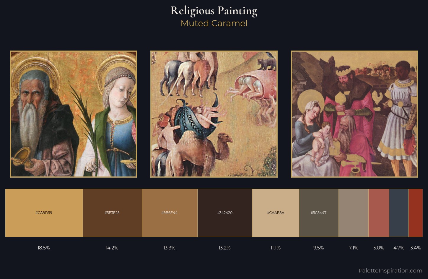 religious painting Palette 38 — Muted Caramel