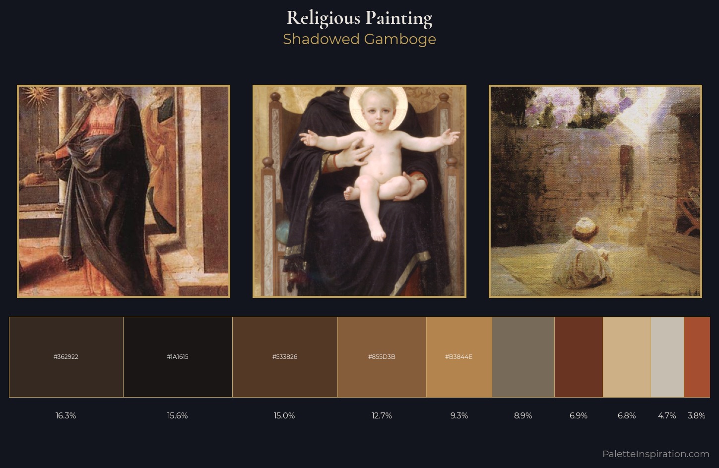 religious painting Palette 40 — Shadowed Gamboge