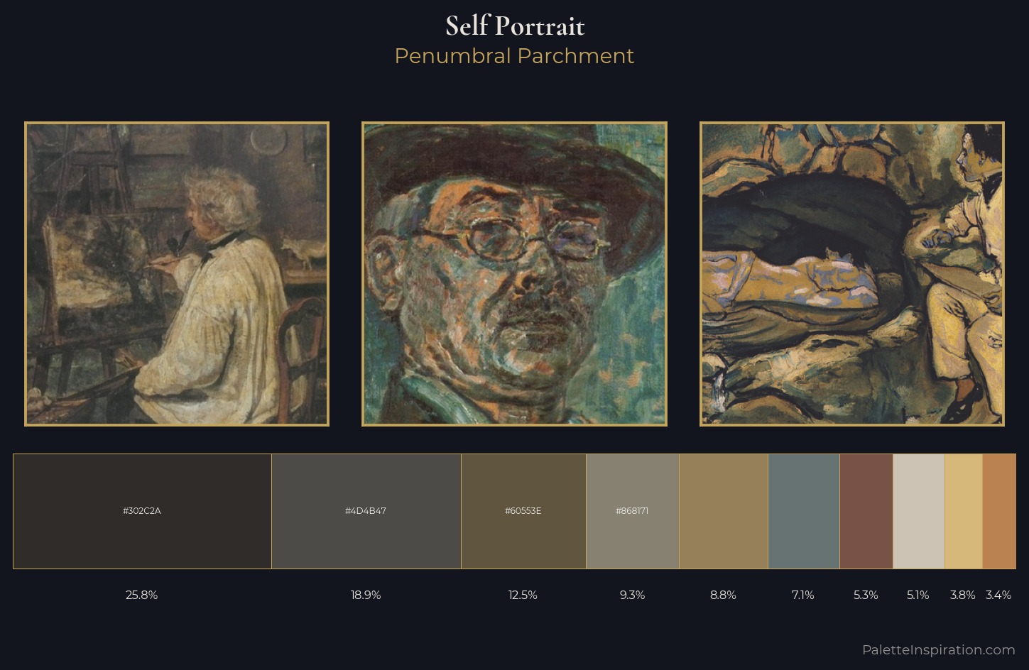 self-portrait Palette 16 — Penumbral Parchment