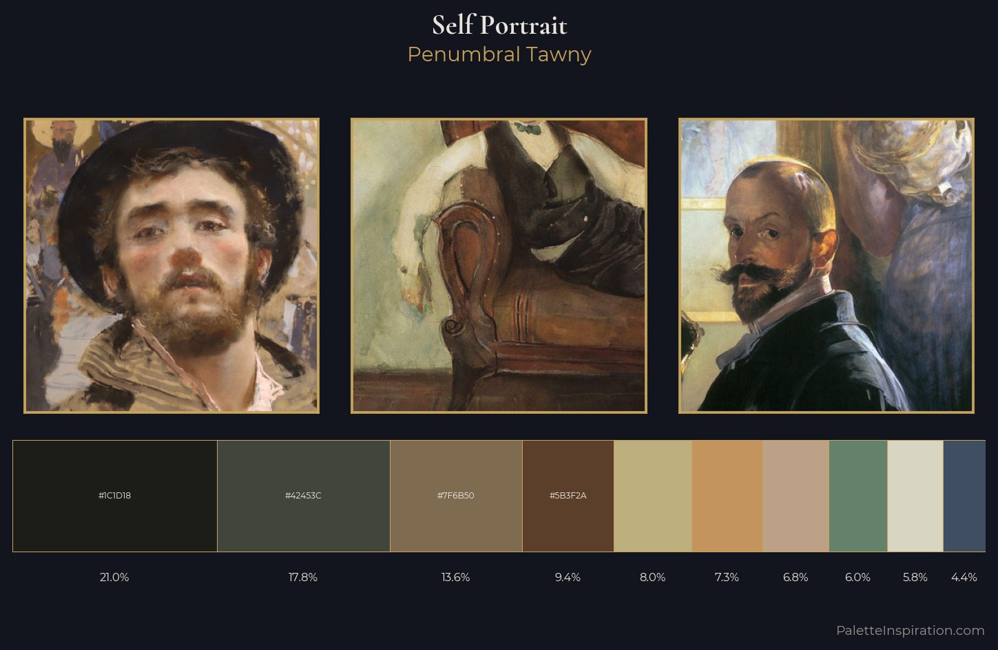 self-portrait Palette 18 — Penumbral Tawny