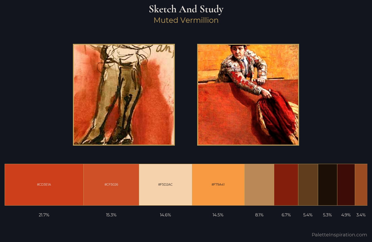 sketch and study Palette 5 — Muted Vermillion