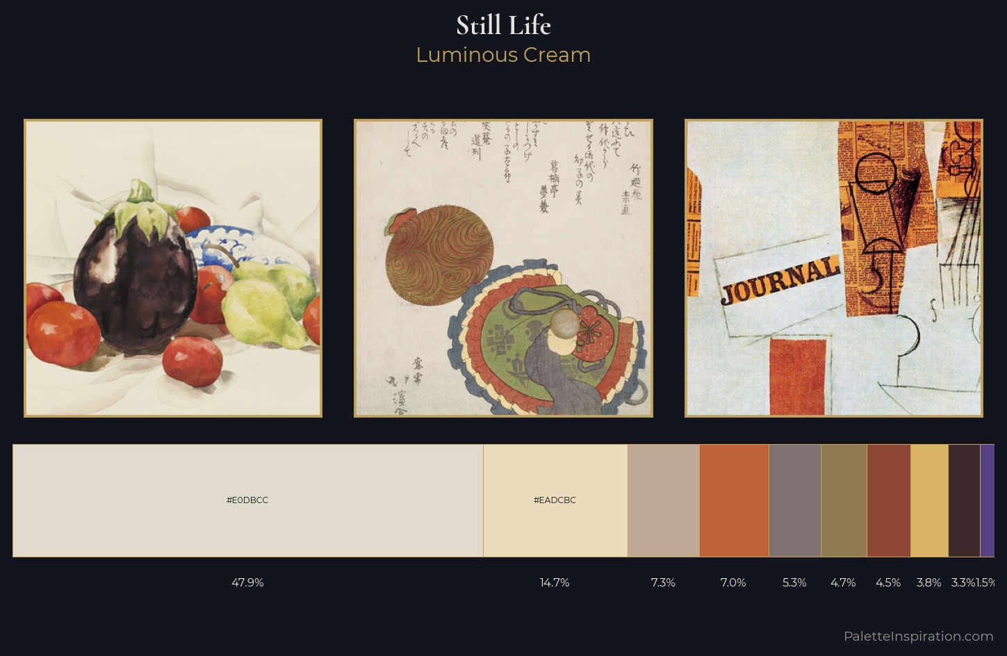 still life Palette 3 — Luminous Cream