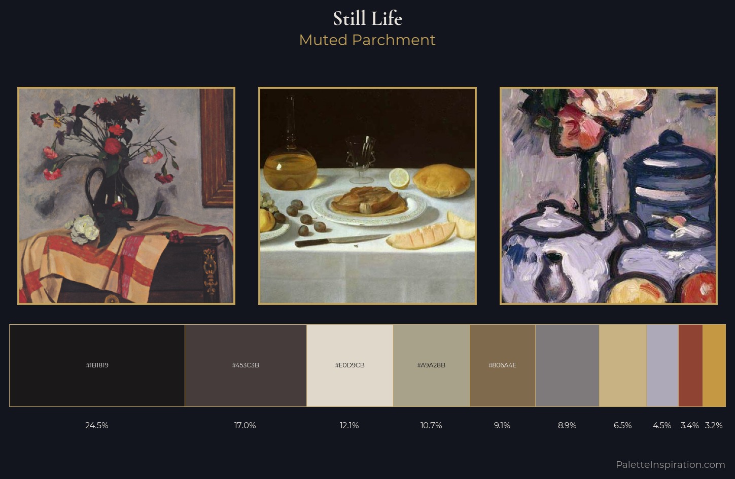 still life Palette 9 — Muted Parchment