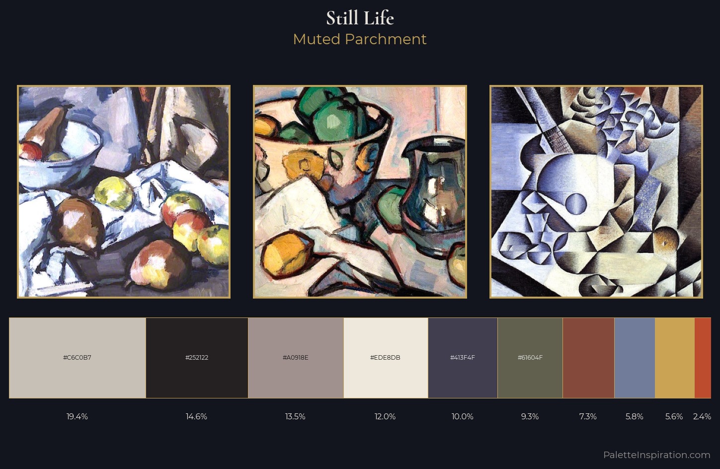 still life Palette 12 — Muted Parchment