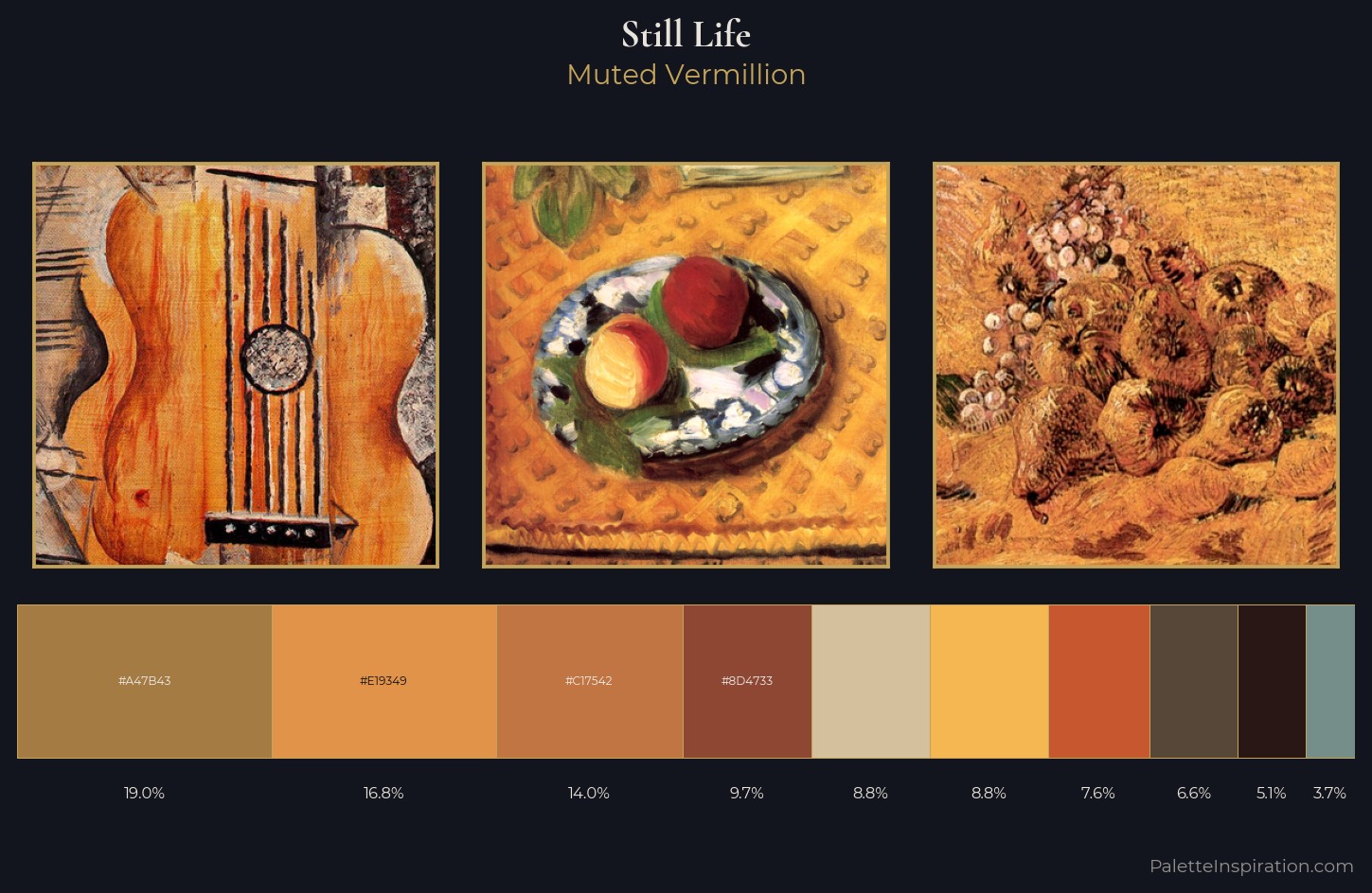 still life Palette 13 — Muted Vermillion
