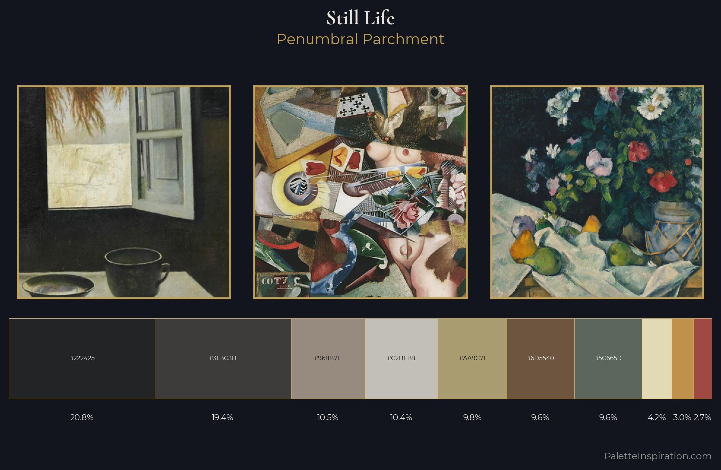 still life Palette 15 — Penumbral Parchment