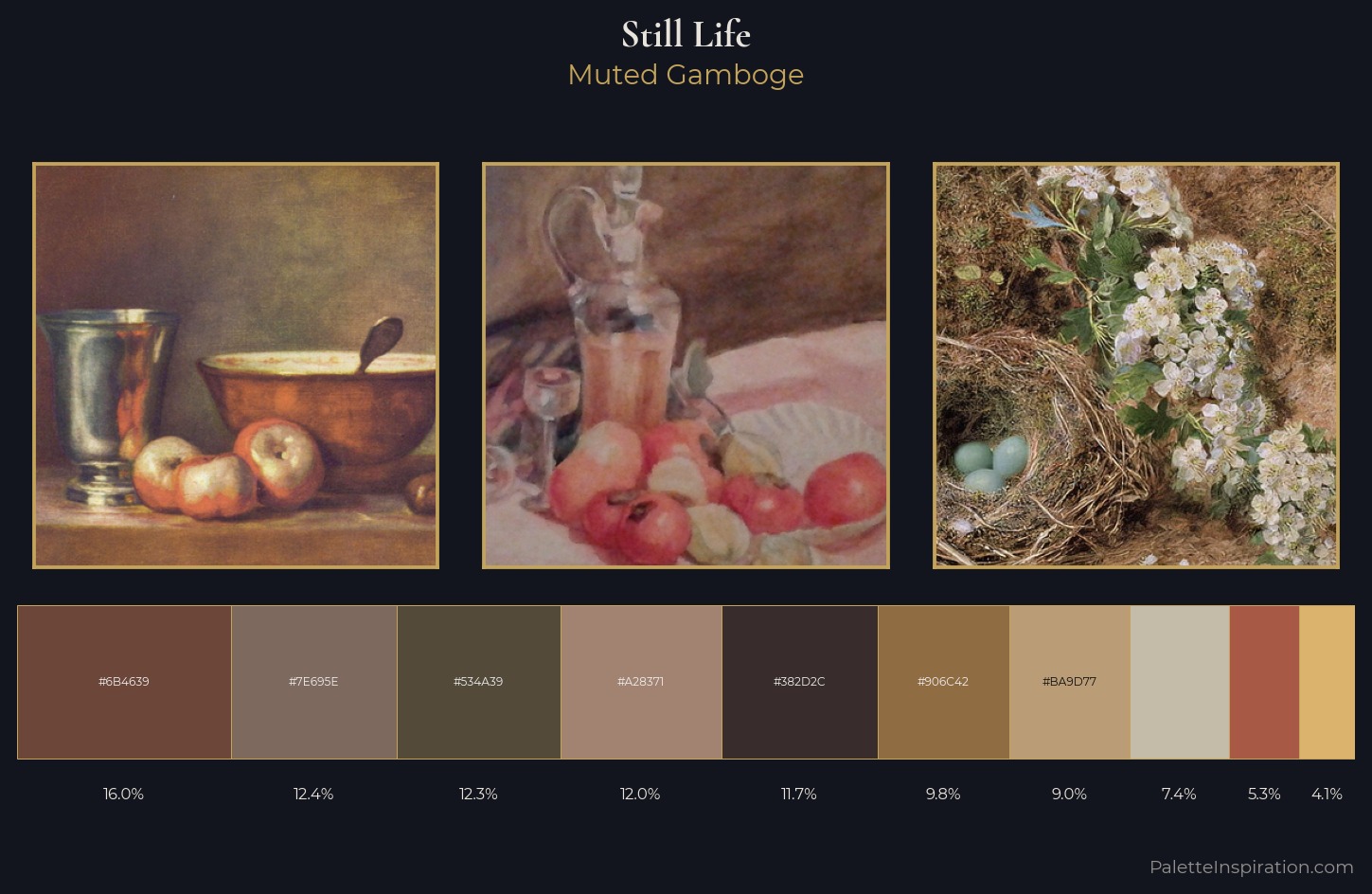 still life Palette 18 — Muted Gamboge