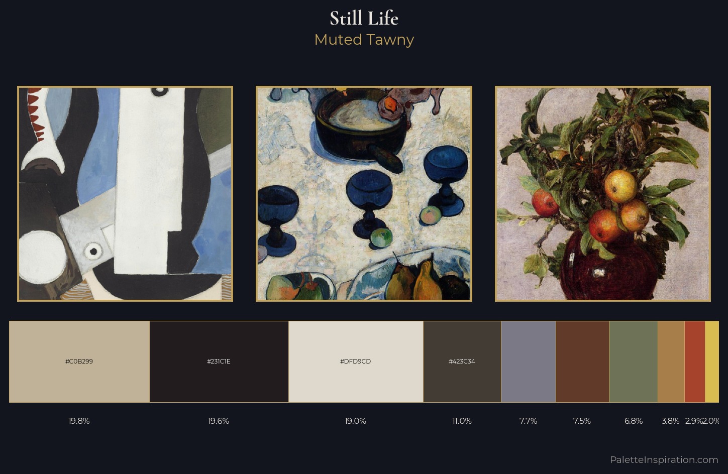 still life Palette 19 — Muted Tawny