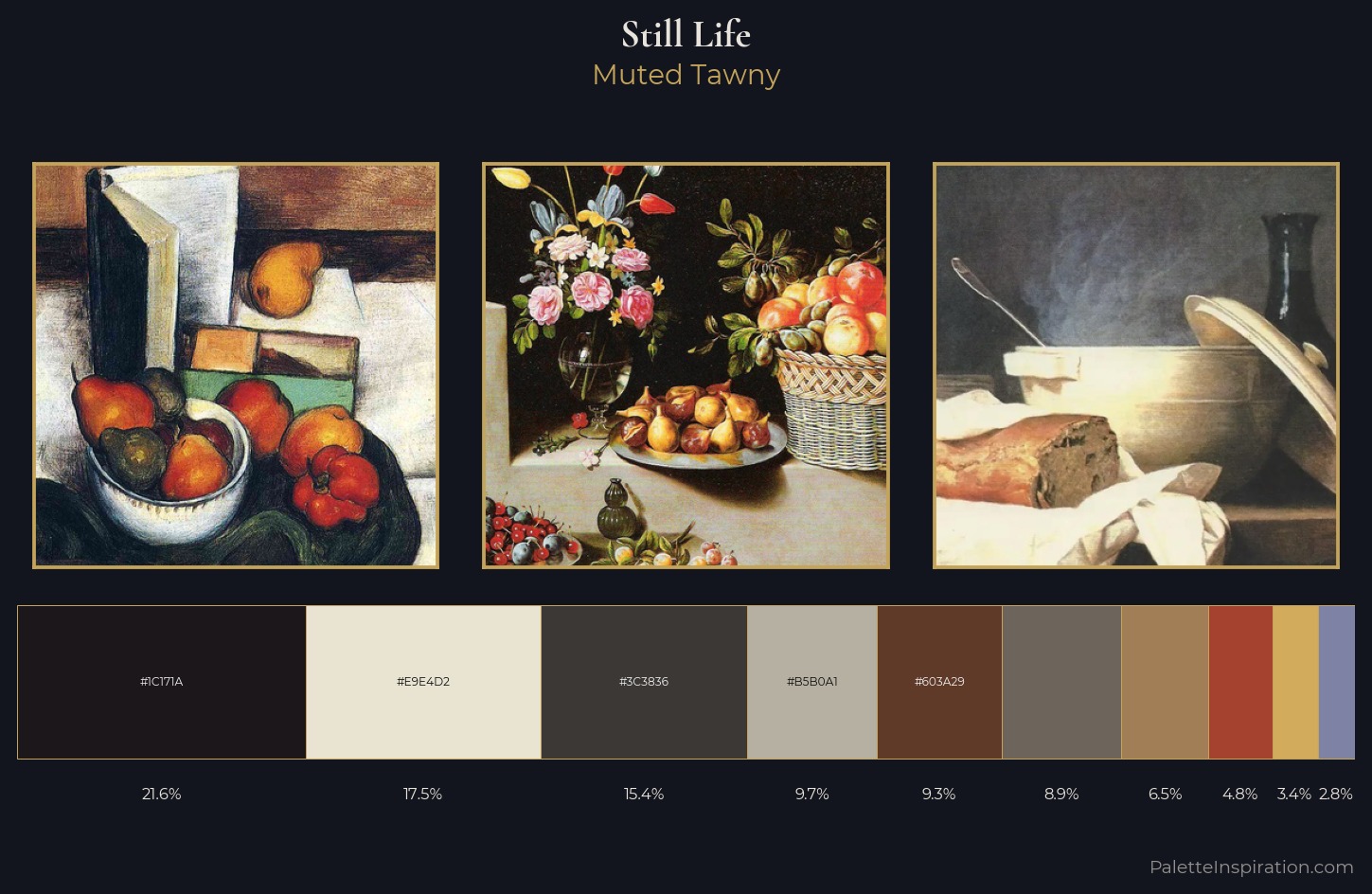 still life Palette 21 — Muted Tawny