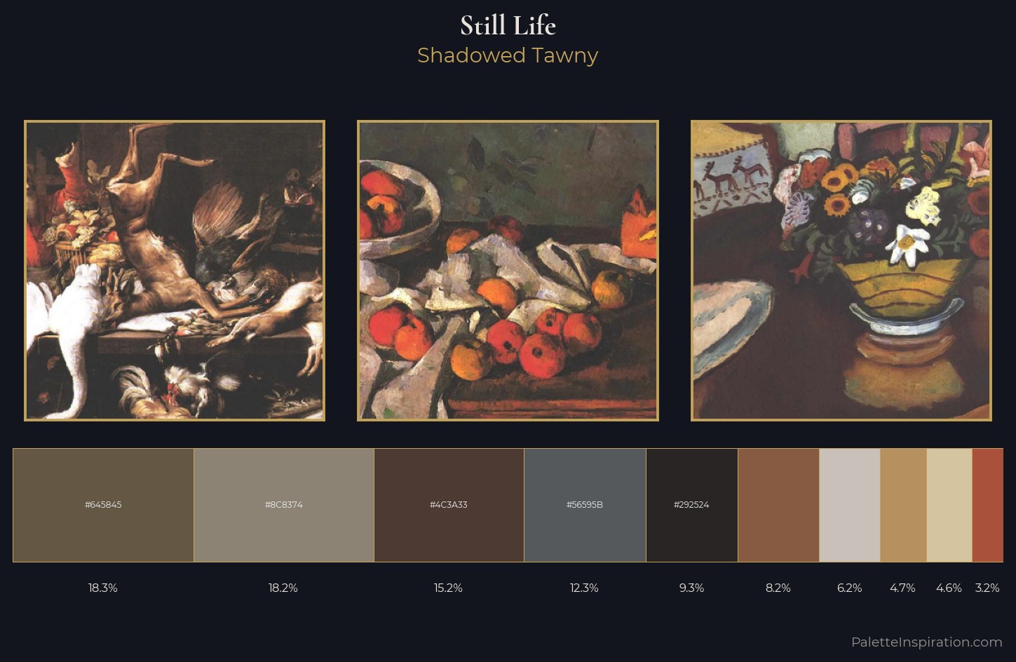 still life Palette 25 — Shadowed Tawny