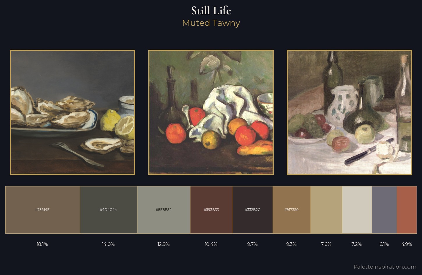 still life Palette 27 — Muted Tawny