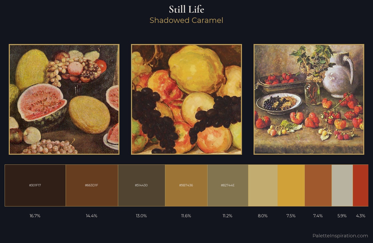 still life Palette 28 — Shadowed Caramel