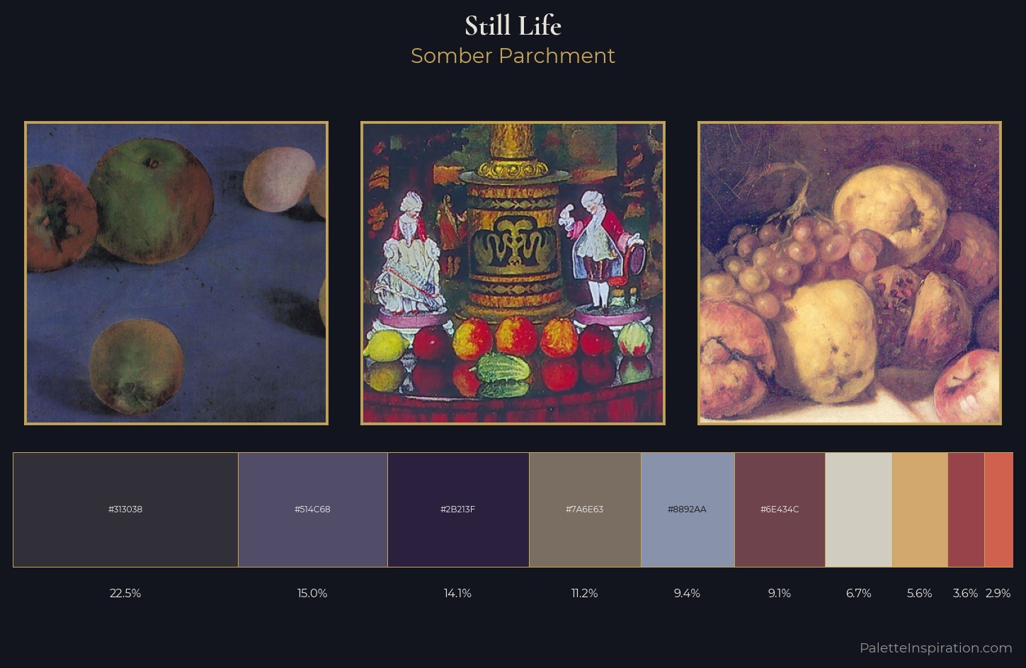 still life Palette 30 — Somber Parchment